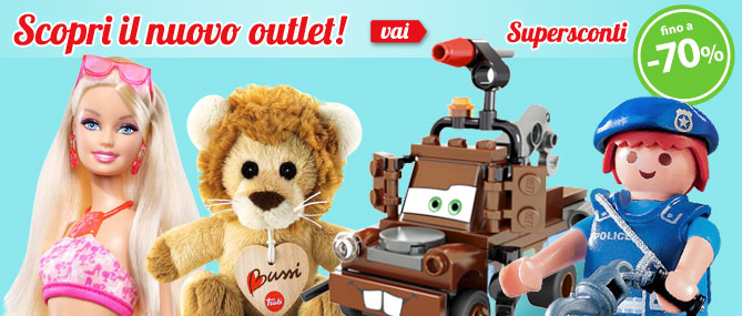 Outlet chegiochi! Sconti fino a -70% su tantissimi giocattoli!