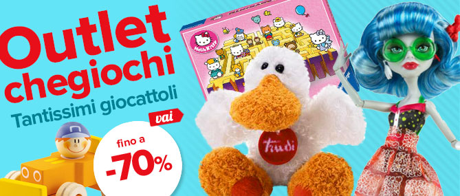 Outlet chegiochi! Sconti fino a -70% su tantissimi giocattoli!
