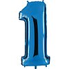 Palloncino Mylar 40 (100cm) Numero 1 Blue