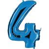 Palloncino Mylar 40 (100cm) Numero 4 Blue