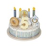 Torta Di Compleanno In Legno - Blu (LD7154)
