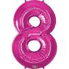 Palloncino Mylar 40 (100cm) Numero 8 Fuxia