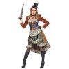 Steampunk (Vestito Con Girocollo, Guanti Senza Dita, Mini Cilindro) M