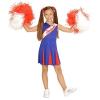 Cheerleader Blu/Rossa (Vestito) (158 Cm / 11-13 Years)