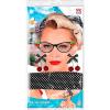 Set fashion anni 50 occhiali, orecchini, foulard