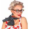 Set fashion anni 50 occhiali, orecchini, foulard