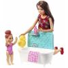 Barbie Skipper Babysitter con Vasca da Bagno (FXH05 )