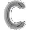 Palloncino Mylar 40 (100cm) Lettera C Silver (Argento)