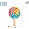 Materassino Lolli Pop Rainbow 208x135 cm (58754)
