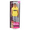 Barbie Ken, Bambola con Felpa Gialla e Pantaloncini (GDV14)