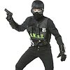 Costume S.W.A.T. (giubbotto antiproiettile, maschera, distintivo, pistola, manette, radio, torcia, bomba a mano, binocolo)