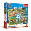 Paw Patrol: Trefl - Puzzle 4In1 - Holiday Paw Patrol