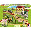 Puzzle 100 Pezzi Fattoria Con Animale Schleich