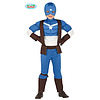 Costume Capitano Supereroe Americano Bambino Taglia 5-6 Anni (88406)