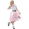 Costume Adulto Donna anni 50 rosa S