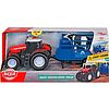 Dickie Toys Trattore Massey Ferguson con rimorchio per animali luci e suoni