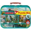 Puzzle - Dinos, Puzzle-Box, 2x60, 2x100 Pezzi In C