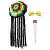 Rastafari (Cappello Con Dreadlocks, Occhiali, Spinello) (68542)