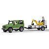 Land Rover Defender Station Wagon e JCB Micro escavatore con figura (02593)