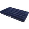 Materassino Airbed Blu Floccato Matrimoniale cm. 191x137x28 Con Pompa A Piede Incorporata