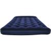 Materassino Airbed Blu Floccato Matrimoniale cm. 191x137x28 Con Pompa A Piede Incorporata