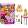 Barbie Ricci Perfetti, Bambola Bionda con Capelli Lunghi da Pettinare con Pettine, Bigodini e Accessori (GBK24)