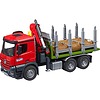 MB Arocs camion trasporto 3 tronchi con gru (03669)