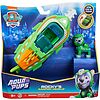 Paw Patrol Aqua Pups - Rocky con veicolo Sawfish