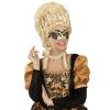 Maschera Duchessa Decorata con Glitter Nero e Oro
