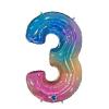 Palloncino Mylar 40 (100cm) Numero 3 Colourful Rainbow