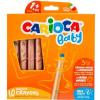 10 Pastelli Colorati 3 In 1 (Cera Matita E Acquerello) Carioca Baby