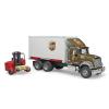Camion Mack granite UPS portacontainer con muletto (02828)
