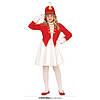 Costume Da Majorette Bianco E Rosso Per Bambina 5-6 Anni (77833)