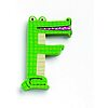 F - Lettera animale legno (DD04845)