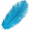 Conf. 10 Piume Struzzo 34/38 Cm Azzurro (934)