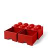 Contenitore LEGO Brick 8 Cassetto Rosso