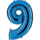 Palloncino Mylar 40 (100cm) Numero 9 Blue
