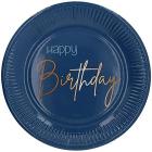 Folat: Plates Happy B-Day Round Eleg True Blue 23Cm Qs