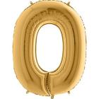 Palloncino Mylar 40 (100cm) Numero 0 Gold (Oro)