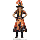 Costume Strega Arancione Bambina 10-12 Anni (78025)