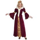 Regina Medievale S (vestito, sottogonna, copricapo con velo)