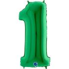 Palloncino Mylar 40 (100cm) Numero 1 Green