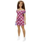 Barbie: Mattel - Fashionista Doll 16 / Bambola Castana con Vitiligine, Vestitino a Pois e Accessori