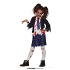 Costume Scolara Zombie Bambina 7-9 Anni (77044)
