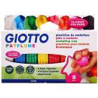  Giotto Patplume 8 colori classici in barretta da 25g
