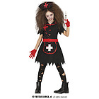 Costume Nera Infermiera Malvagia Bambina 10-12 Anni (78055)