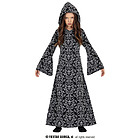 Costume Nero Da Strega Con Cappuccio Bambina 7-9 Anni (78071)