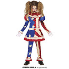 Costume Da Clown Patriottico Bambina 3-4 Anni (78099)