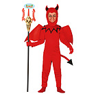 Costume Diavolo Diavoletto Con Le Ali Bambino Taglia 7-9 Anni (83107)
