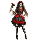 Sposa Dia De Los Muertos (Vestito, Velo Con Fiori) XS